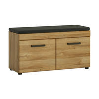 Sitzbank Cortina Eiche Grand-Son Nachbildung B/H/T: ca. 93x47x38 cm Cortina - Eiche/anthrazit (93,00/47,00/38,00cm)