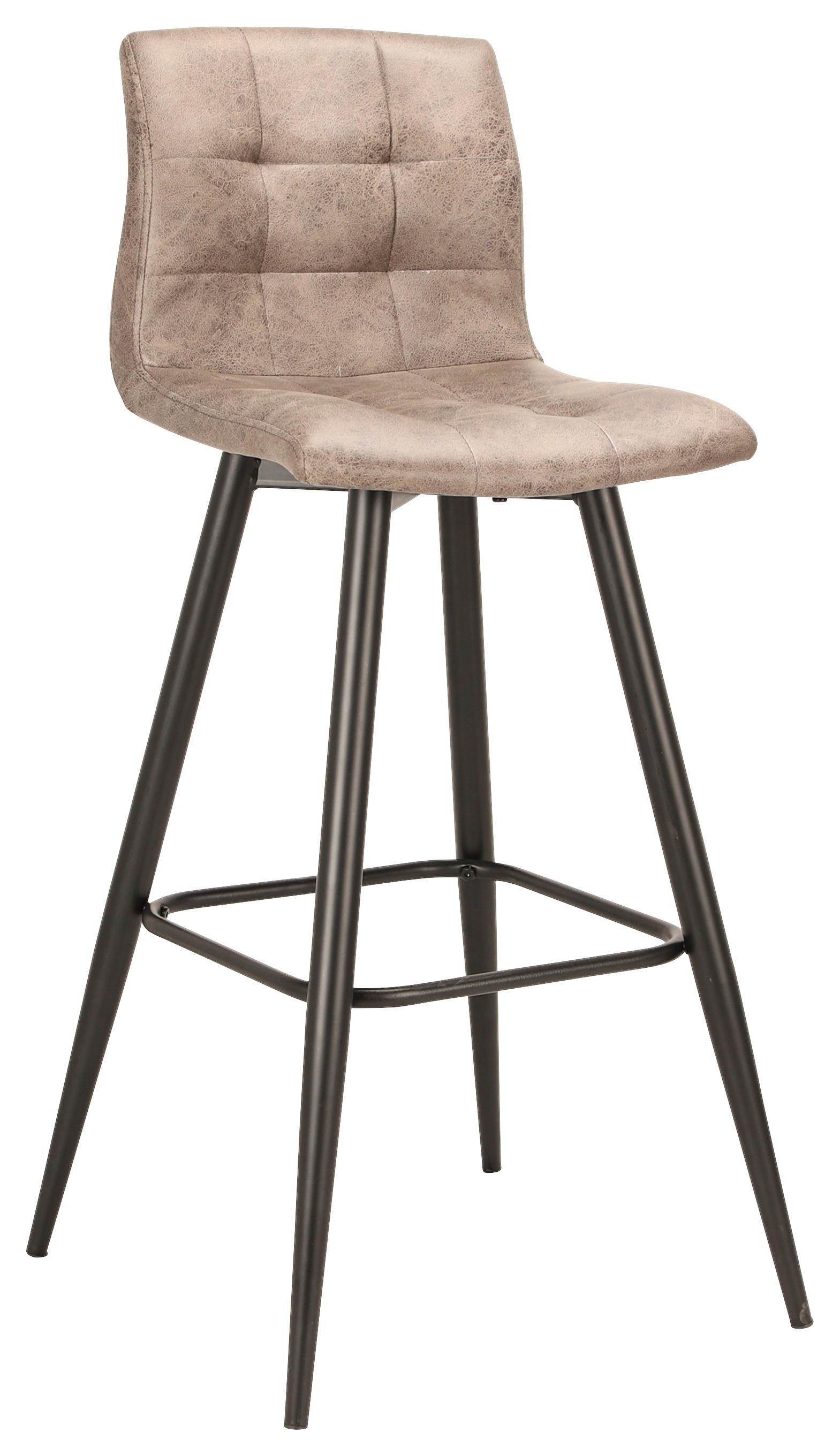 Barhocker SIMONE  2er-Set braun Vintage schwarz Stoff Metall B/H/T: ca. 42x103x51 cm SIMONE  2er-Set - braun/schwarz (42,00/103,00/51,00cm) - byLIVING