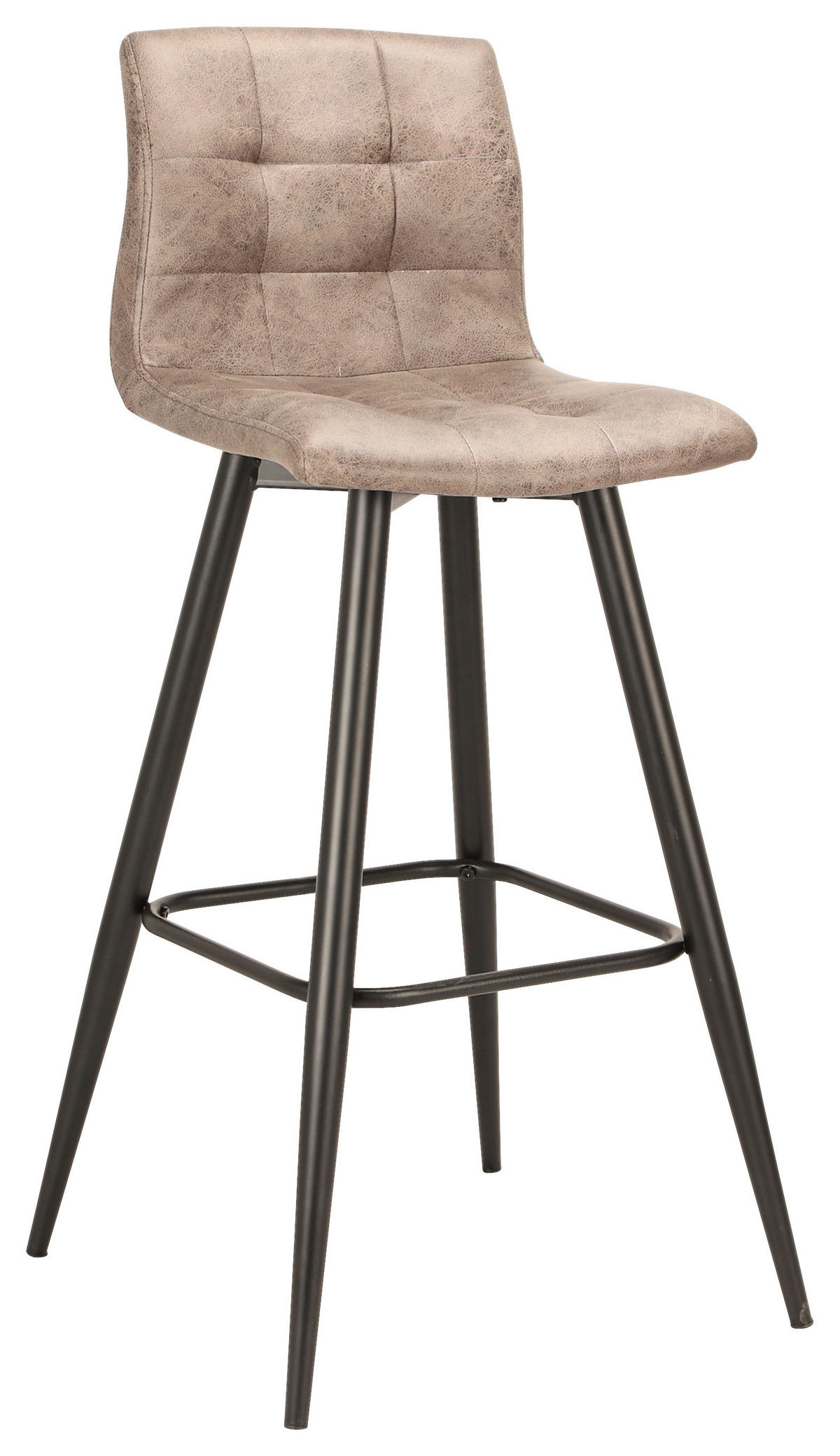 Barhocker SIMONE  2er-Set braun Vintage schwarz Stoff Metall B/H/T: ca. 42x103x51 cm SIMONE  2er-Set - braun/schwarz (42,00/103,00/51,00cm) - byLIVING