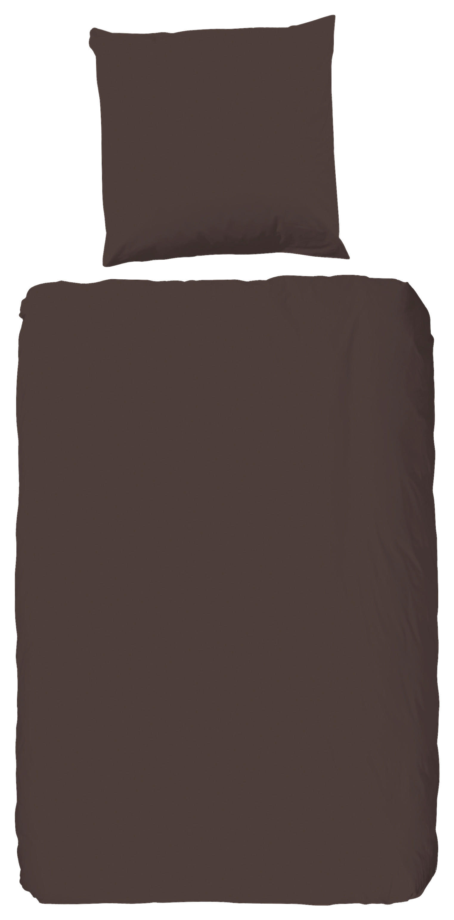 Bettwäsche braun Baumwolle B/L: ca. 135x200 cm Bettwäsche-Baumwolle-Satin - braun (135,00/200,00cm) - HIP