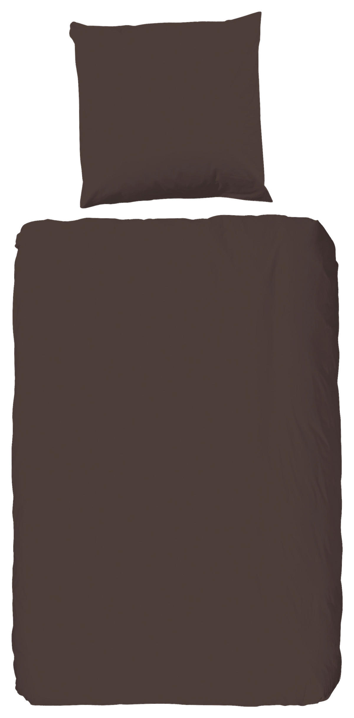 Bettwäsche braun Baumwolle B/L: ca. 135x200 cm Bettwäsche-Baumwolle-Satin - braun (135,00/200,00cm) - HIP