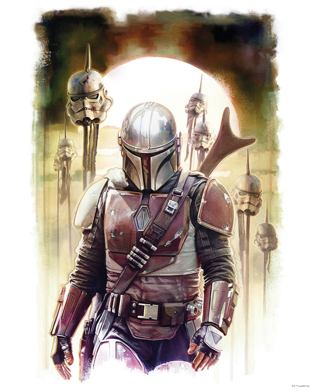 Komar Poster Mandalorian Impaler Disney B/L: ca. 40x50 cm Mandalorian Impaler - (40,00/50,00cm) - Komar