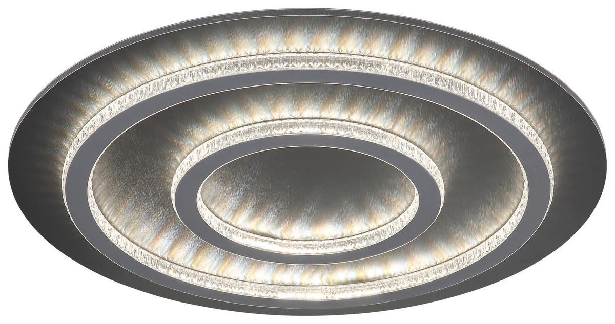GLOBO LED-Deckenleuchte hellgrau mattschwarz anthrazit Metall Kunststoff H/D: ca. 6x55 cm 1 Brennstellen JAYDEN - hellgrau/mattschwarz (55,00/6,00cm) - GLOBO