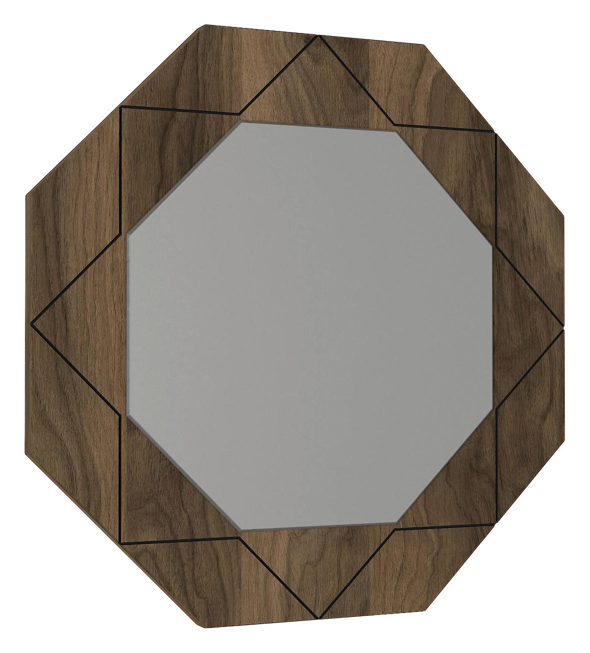 Wandspiegel Pablo walnuss Nachbildung B/H/T: ca. 45x45x2 cm Pablo - walnuss (45,00/45,00/2,00cm) - moebel17
