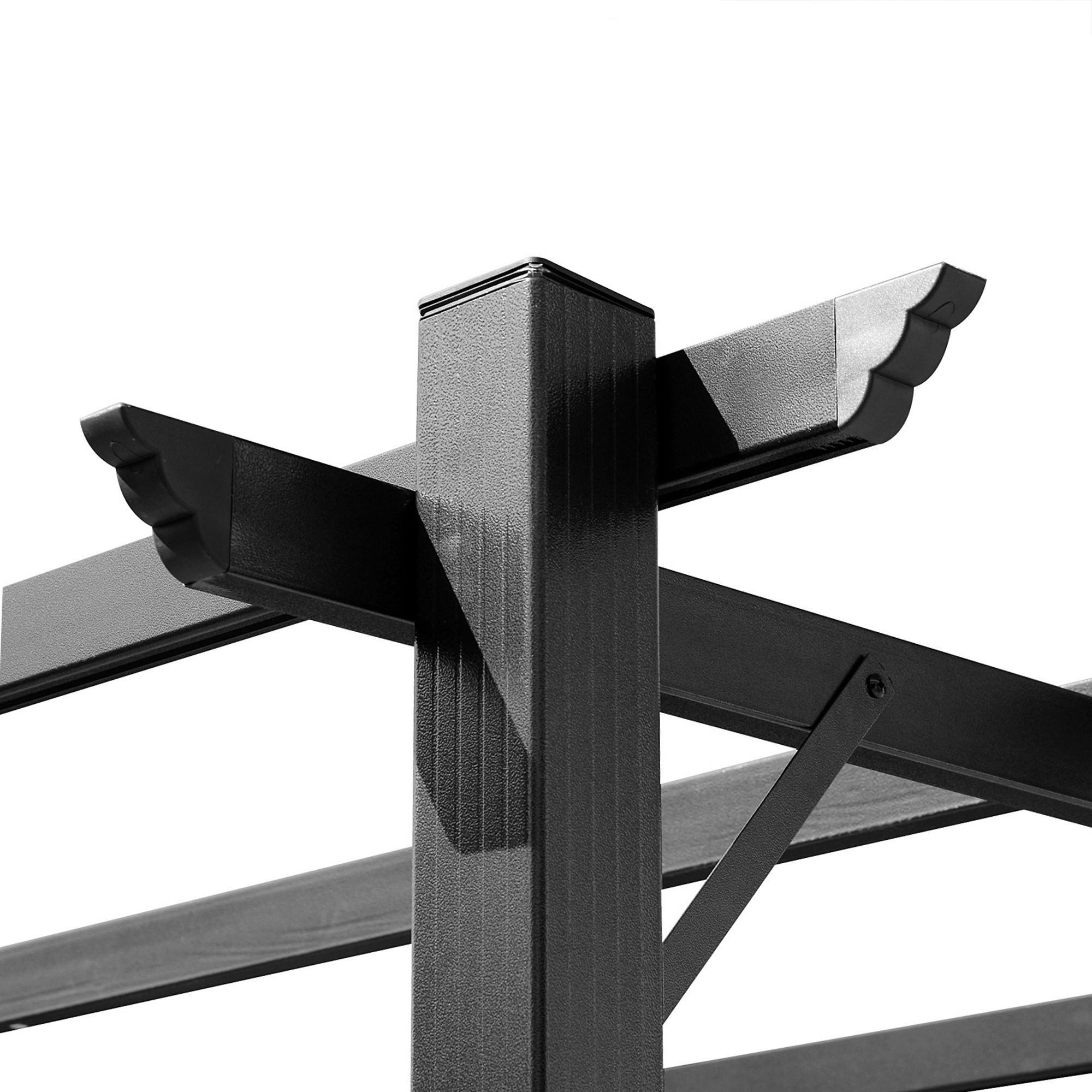 Outsunny Pergola braun Aluminium B/H/L: ...