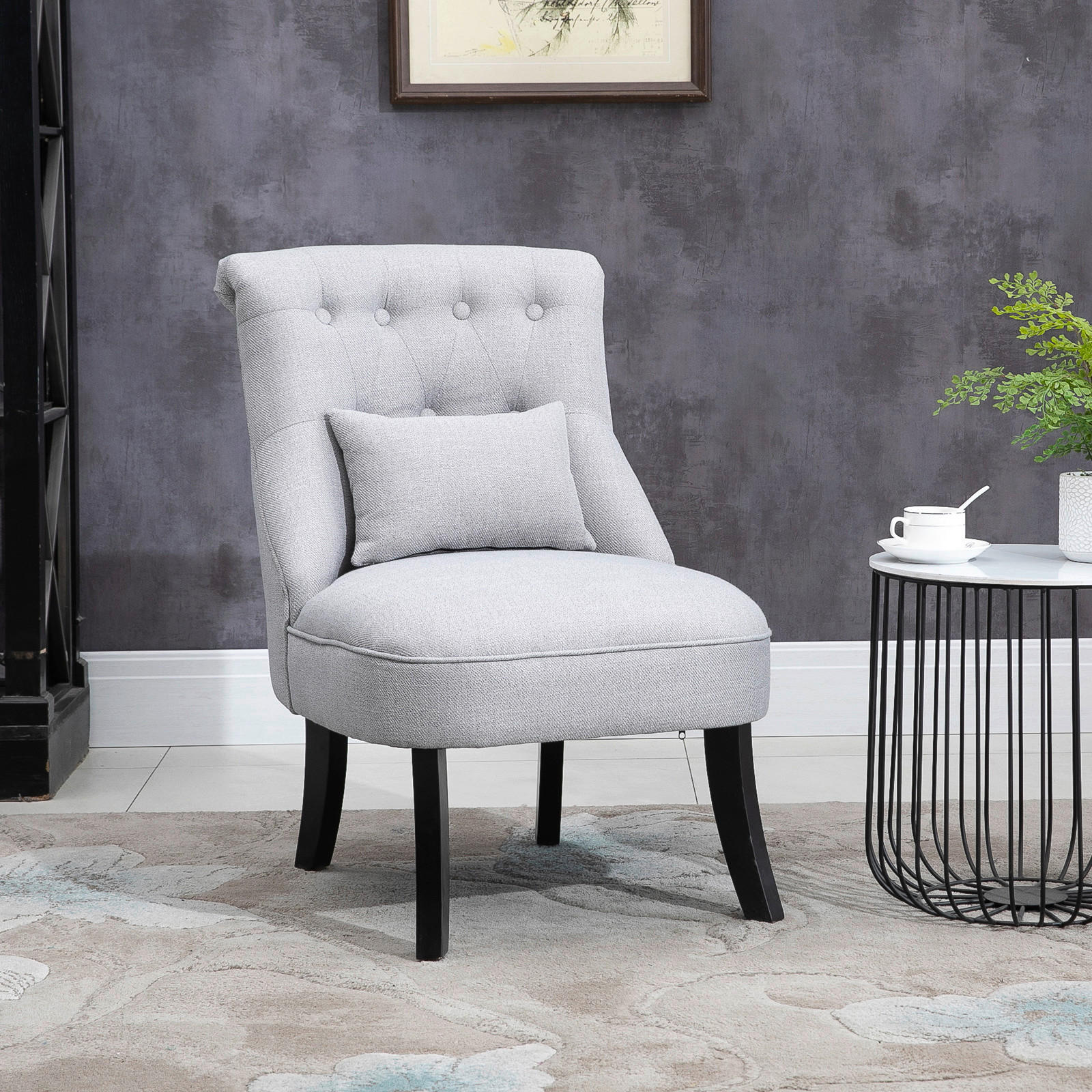 HOMCOM Relaxsessel 833-727GY B/H/T: ca. 52,5x77x69 cm 833-727GY - (52,50/77,00/69,00cm) - HOMCOM