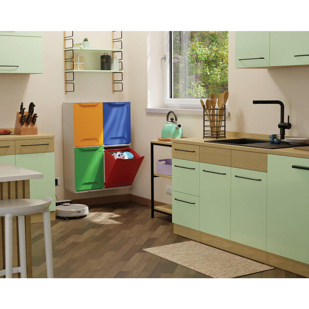 Thumbnail - Eco-Logico Recycling-Eimer rot B/H/L: ca. 29x47x34 cm