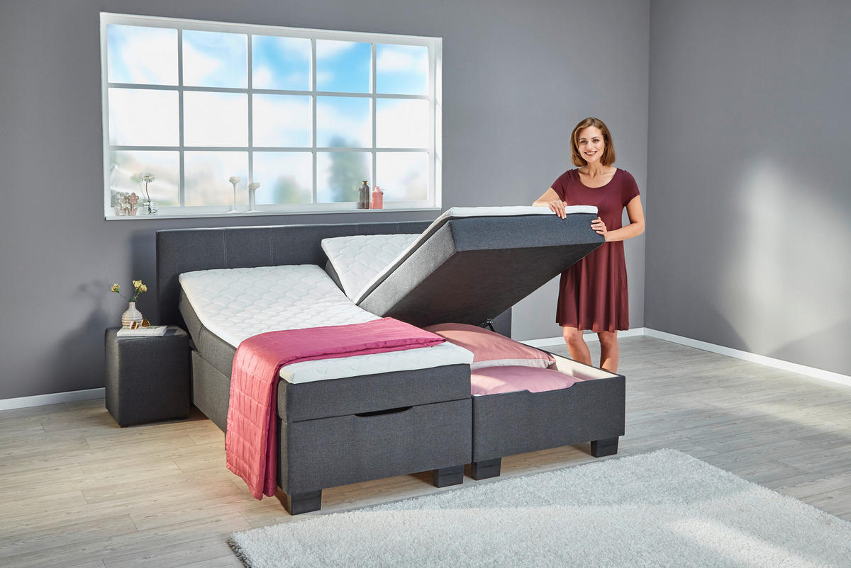 Boxbett Trevi anthrazit Liegefläche B/L: ca. 180x200 cm Trevi - anthrazit (180,00/56,00/200,00cm)