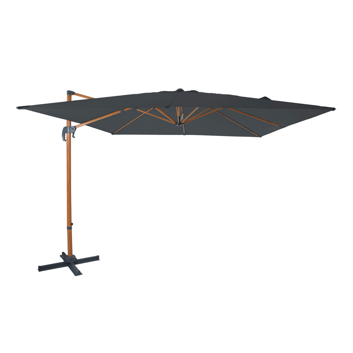 AXI Outdoor Living Ampelschirm Nima grau Textil B/H/L: ca. 300x250x300 cm Nima - braun/grau (300,00/300,00/250,00cm) - AXI Outdoor Living