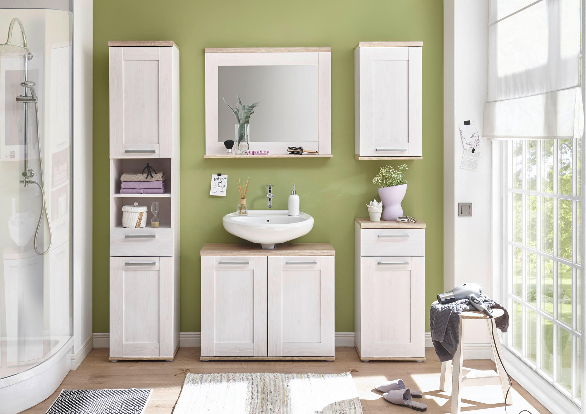 Thumbnail - Hängeschrank Romance Sibiu Lärche Nachbildung Eiche San-Remo Nachbildung B/H/T: ca. 38x70x24 cm