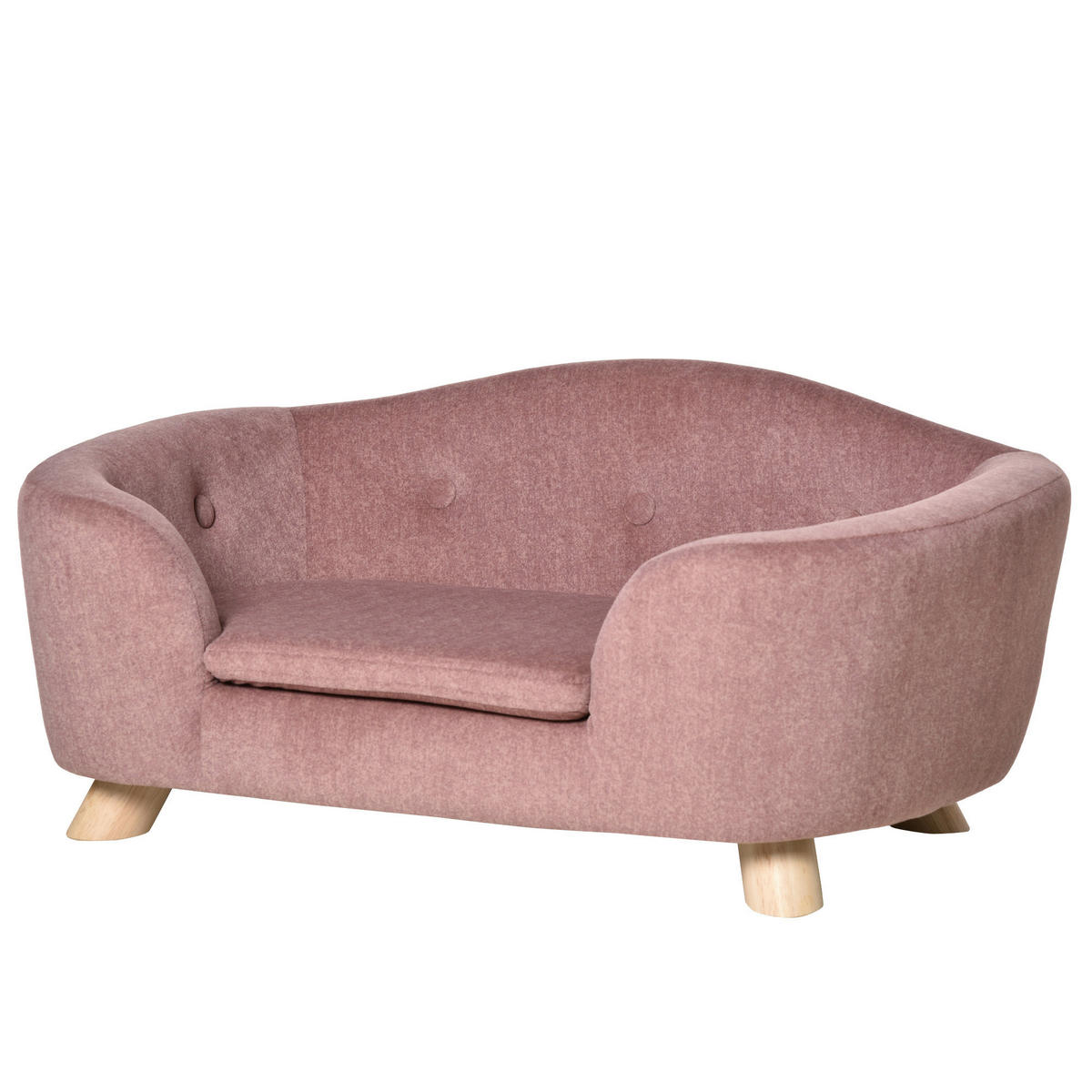 PawHut Hundebett rosa Polyester B/H/L: ca. 47x30x70 cm Hundebett - rosa (70,00/47,00/30,00cm) - PawHut
