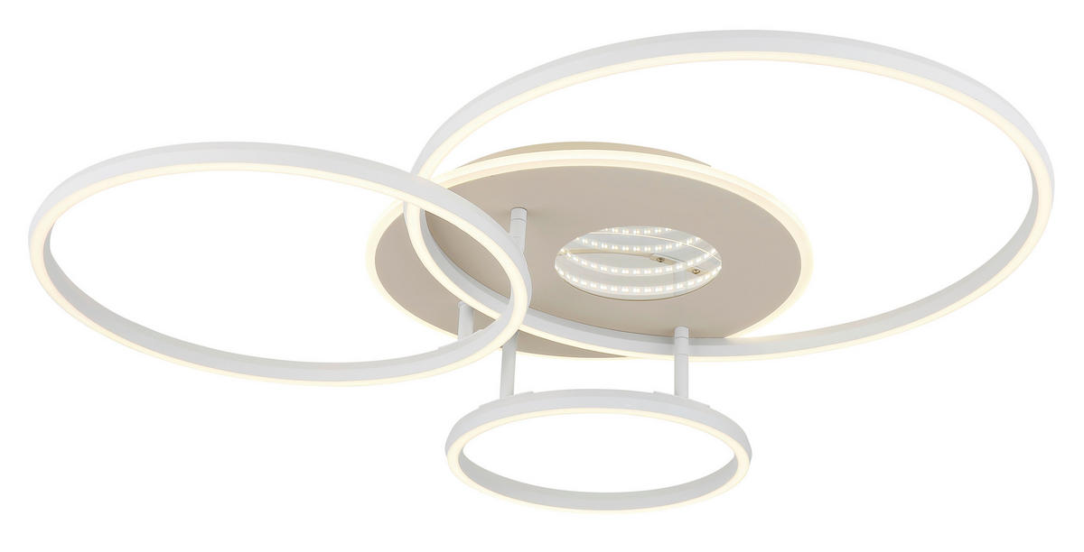 Deckenleuchte sand Alu Metall Acryl B/H/L: ca. 70x13x80,7 cm 1 Brennstellen Invertina - sand (80,70/70,00/13,00cm)