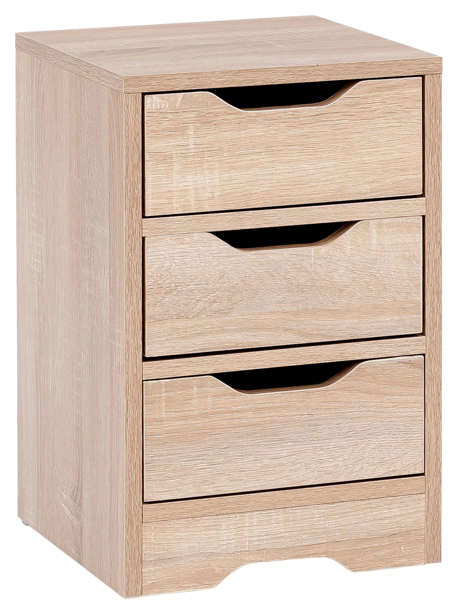 Nachtkonsole Sonoma Nachbildung B/H/T: ca. 31x49x31 cm Nachtkonsole - (31,00/49,00/31,00cm) - Wohnling