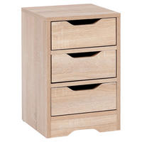 Nachtkonsole Sonoma Nachbildung B/H/T: ca. 31x49x31 cm Nachtkonsole - (31,00/49,00/31,00cm) - Wohnling