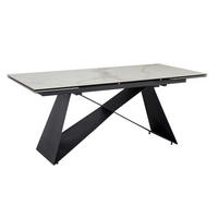 Esstisch weiß Marmor Optik B/H/T: ca. 180x76x95 cm Esszimmertisch - weiß (180,00/76,00/95,00cm) - Wohnling