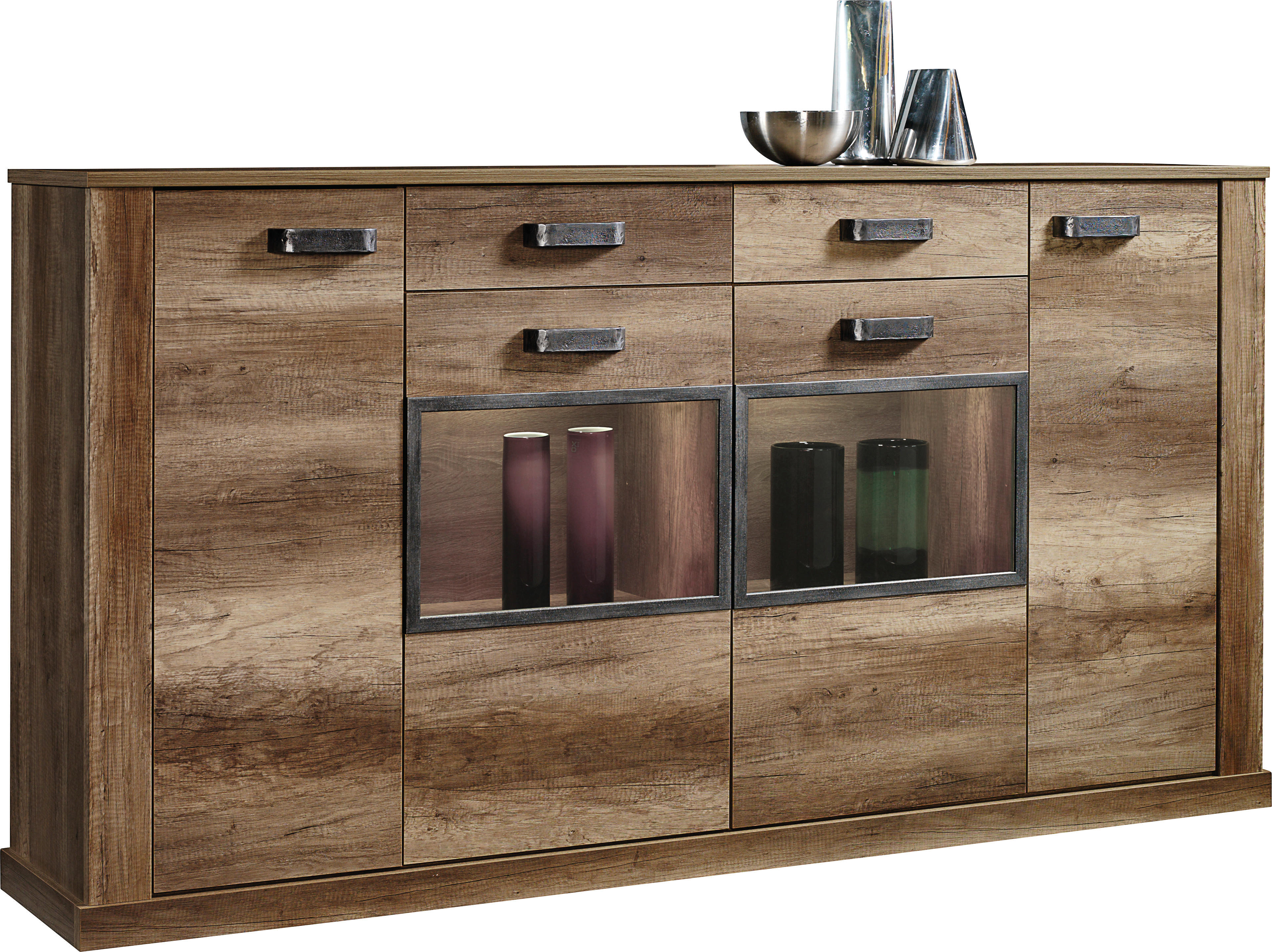 Highboard Aalborg Oak Monument Nachbildung Spanplatte B/H/T: ca. 212x112x40 cm Aalborg - Oak (212,00/112,00/40,00cm)