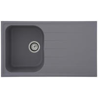 Respekta Einbauspüle Orlando 86 x 50 G Beton grau Granitverbundmaterial B/H/T: ca. 86x20,9x50 cm Orlando 86 x 50 G - Beton/grau (86,00/20,90/50,00cm) - Respekta