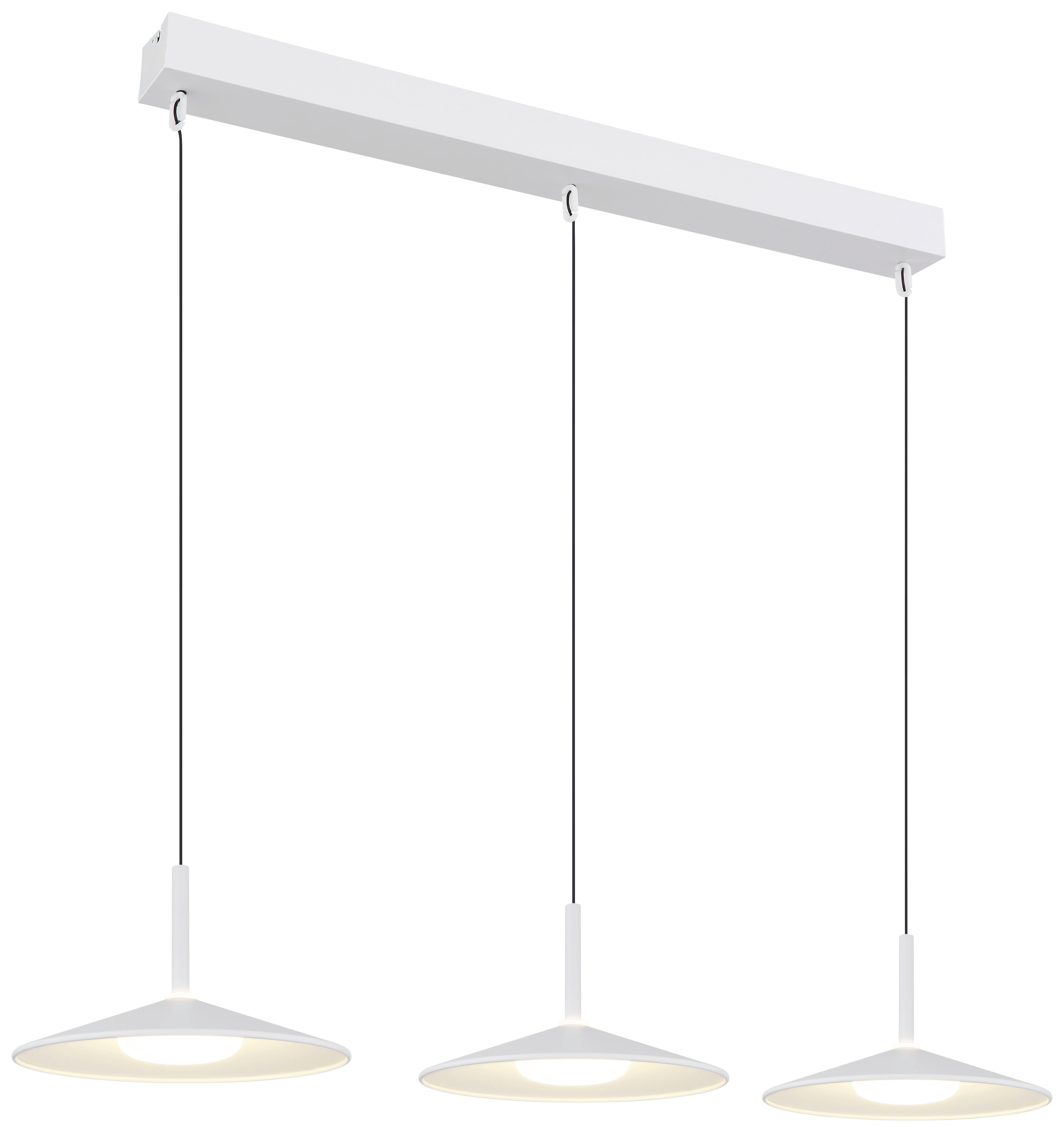 GLOBO LED-Hängeleuchte Opal transparent weiß PVC Acryl Metall B/H/L: ca. 25x180x95 cm 1.0 Brennstellen LAMPONE - weiß/Opal (95,00/25,00/180,00cm) - GLOBO