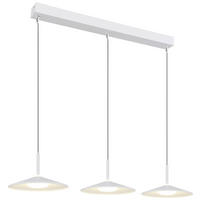 GLOBO LED-Hängeleuchte Opal transparent weiß PVC Acryl Metall B/H/L: ca. 25x180x95 cm 1.0 Brennstellen LAMPONE - weiß/Opal (95,00/25,00/180,00cm) - GLOBO