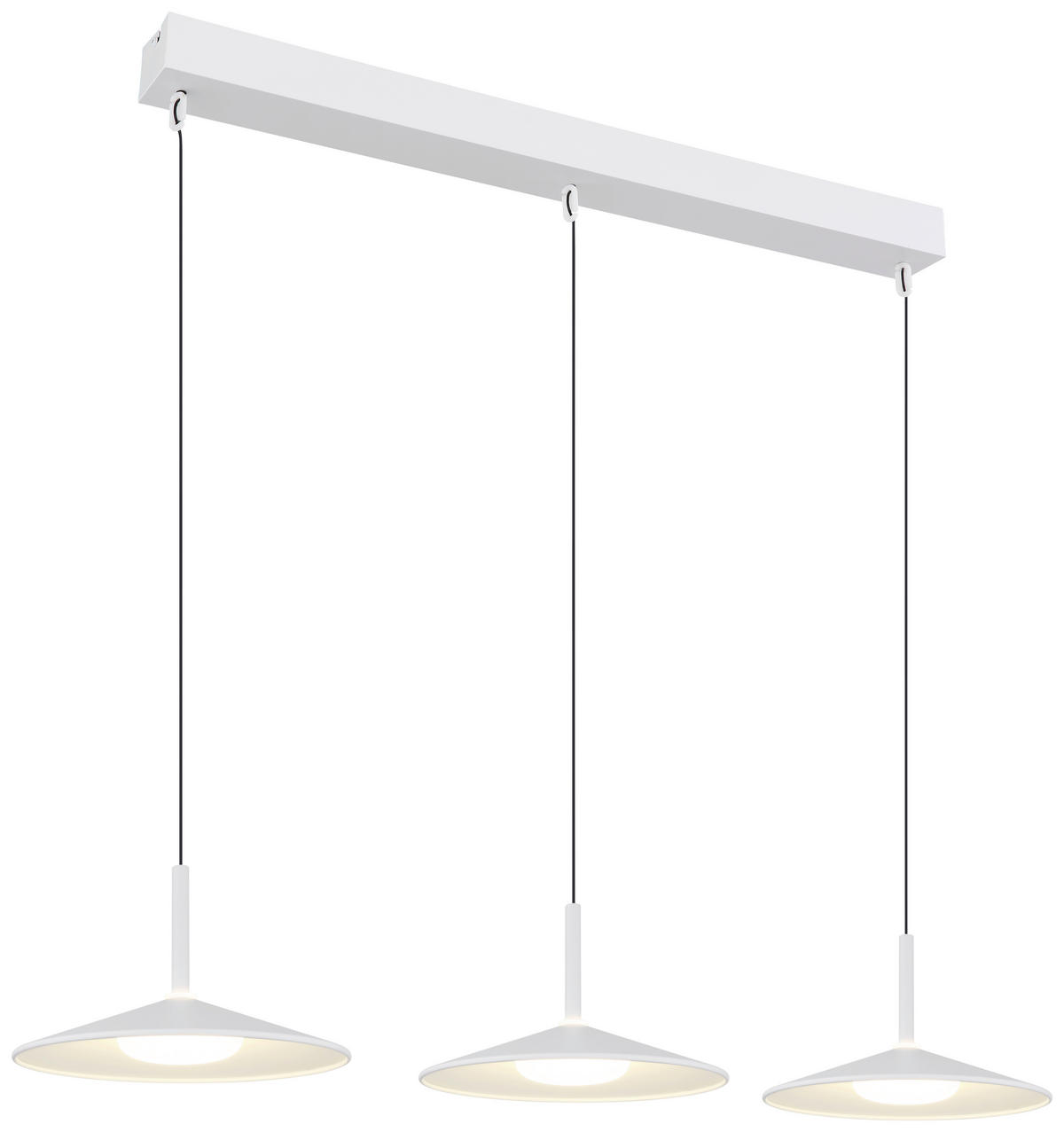 GLOBO LED-Hängeleuchte Opal transparent weiß PVC Acryl Metall B/H/L: ca. 25x180x95 cm 1.0 Brennstellen LAMPONE - weiß/Opal (95,00/25,00/180,00cm) - GLOBO