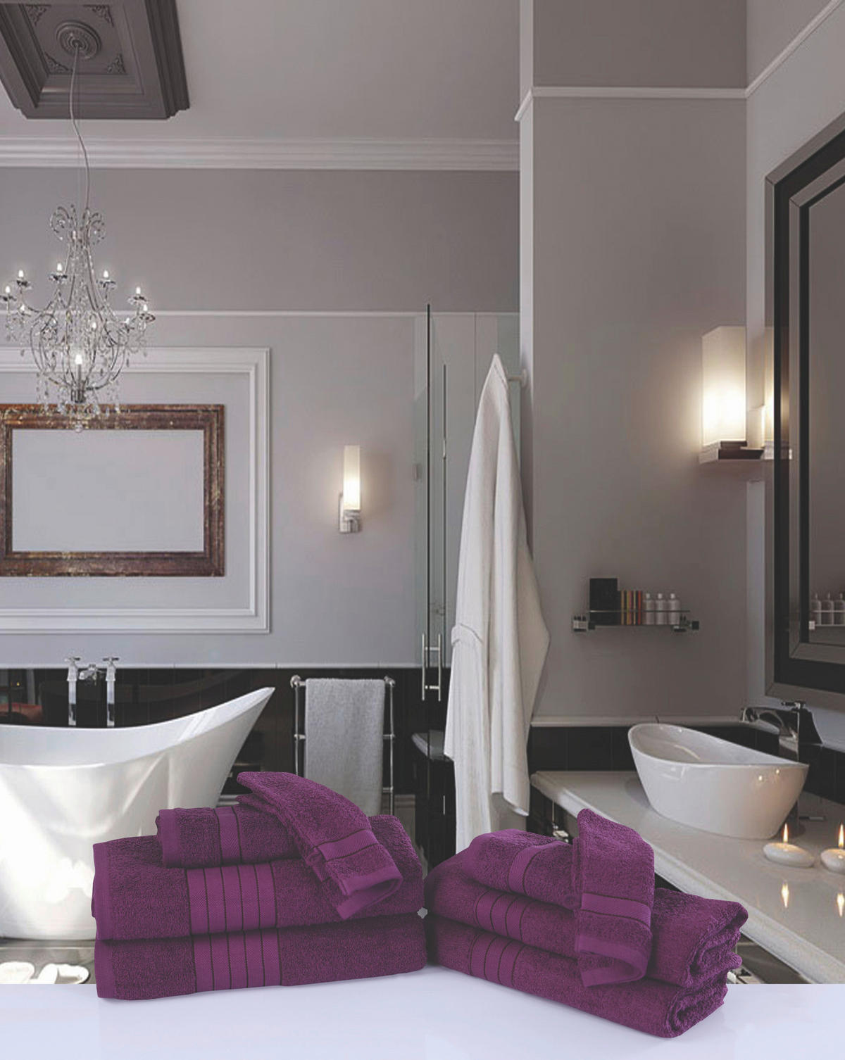 Good Morning Frottier-Set 8-teilig Frottierset_8-teilig_bordeaux - bordeaux - Good Morning