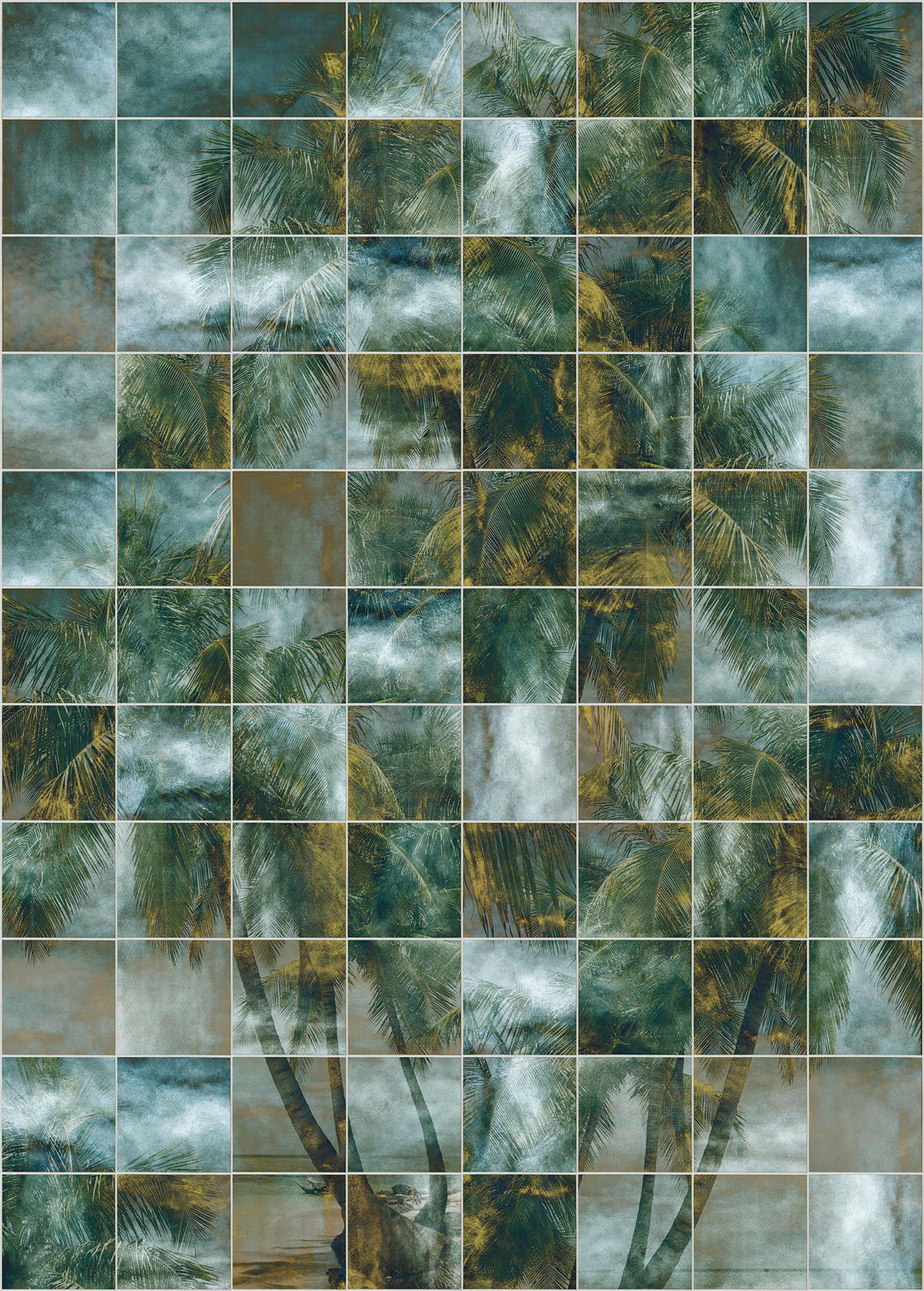 Komar Fototapete Palm Puzzle B/L: ca. 200x280 cm Palm Puzzle - (200,00/280,00cm) - Komar