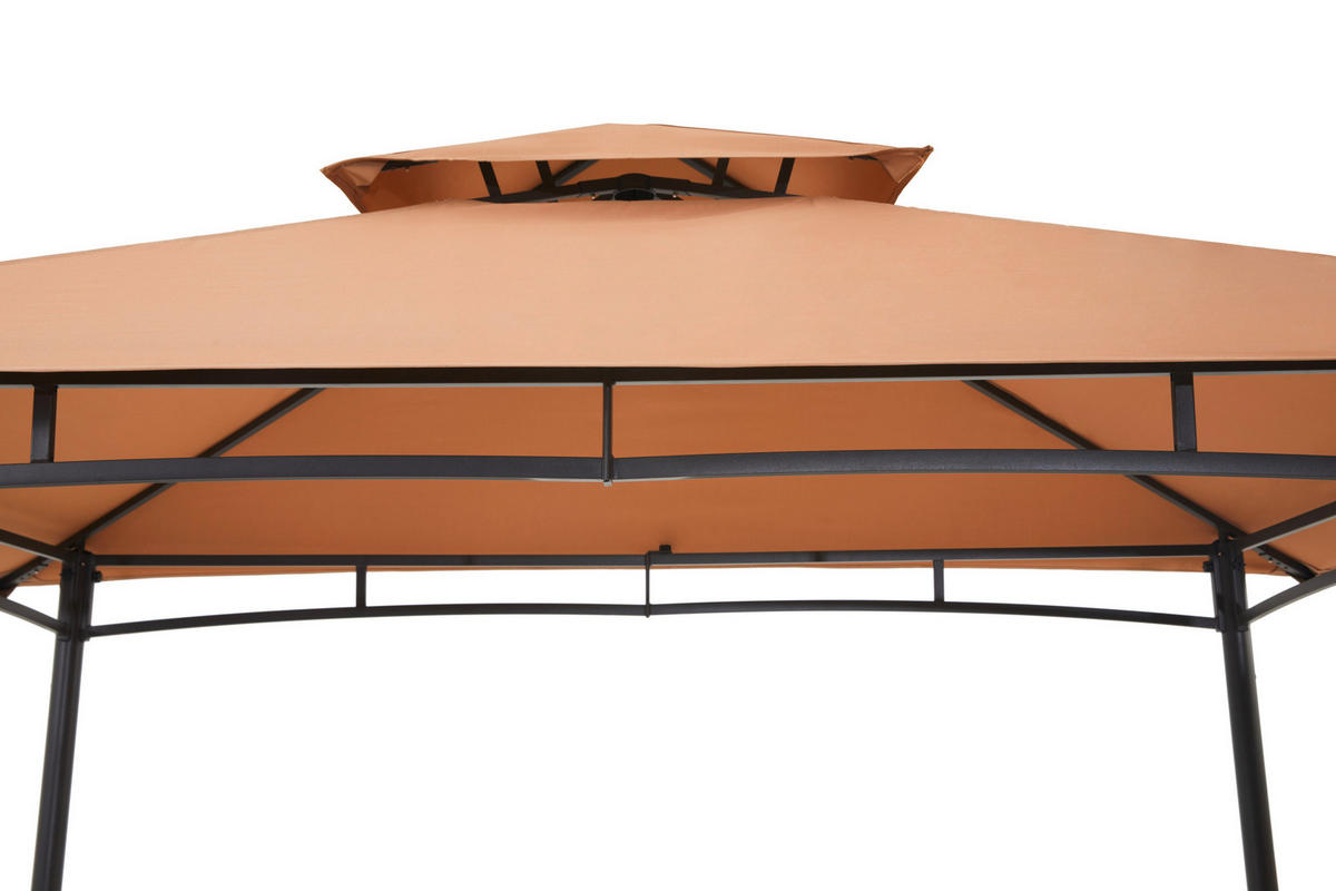 Grasekamp Grillpavillon BBQ beige Polyester B/H/L: ca. 152x250x244 cm BBQ - beige/anthrazit (244,00/152,00/250,00cm) - Grasekamp