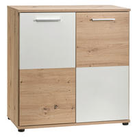 Kommode Zero Eiche Artisan Oak Nachbildung weiß B/H/T: ca. 72x72x34 cm Zero - Eiche/weiß (72,00/72,00/34,00cm)