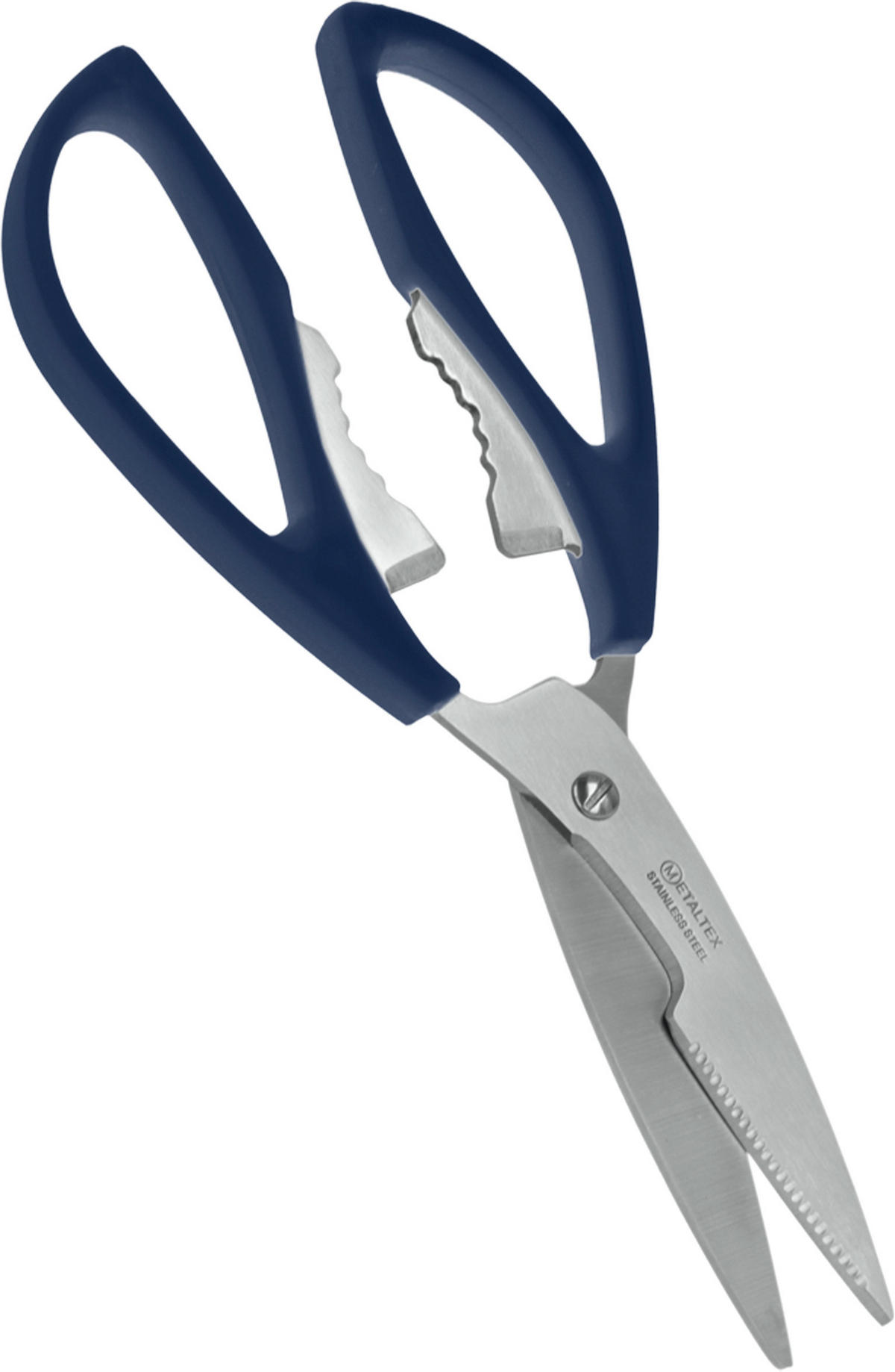 Haushaltshelfer weiß Edelstahl B/H/L: ca. 9,5x28x1,6 cm Allzweckschere_Brico - blau/weiß (1,60/9,50/28,00cm)