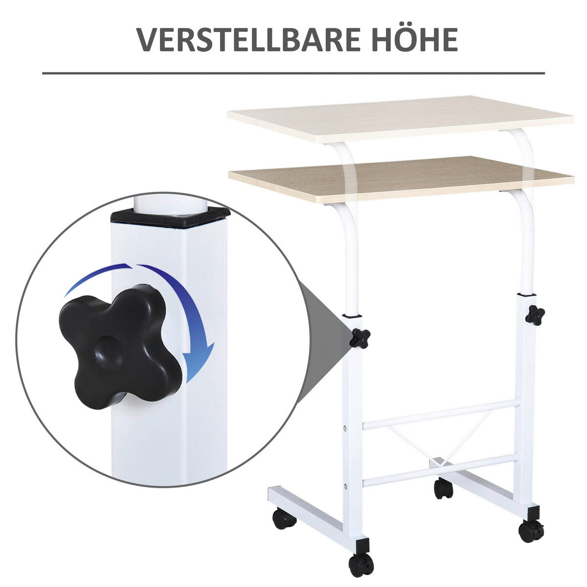 Beistelltisch 836-057 weiß ahorn B/H/T: ca. 60x78x40 cm 836-057 - weiß/ahorn (60,00/78,00/40,00cm) - HOMCOM