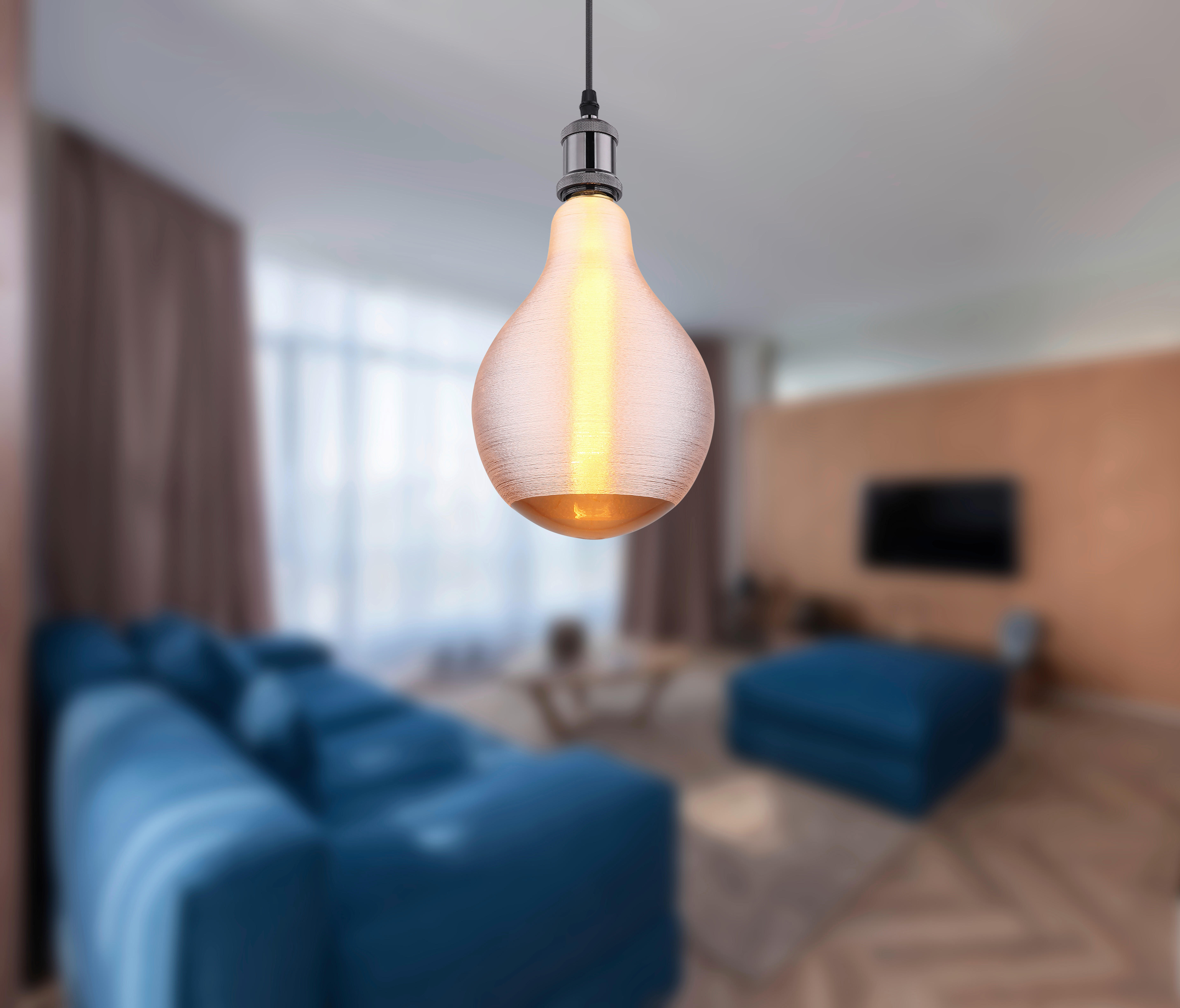 GLOBO LED-Leuchtmittel E27 LED - LEUCHTMITTEL - messing/Rauch (13,00/21,00cm) - GLOBO