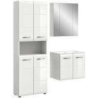 Badezimmer-Set Ice weiß weiß Hochglanz B/H/T: ca. 135x185x46 cm Ice - weiß (135,00/185,00/46,00cm) - xonox.home