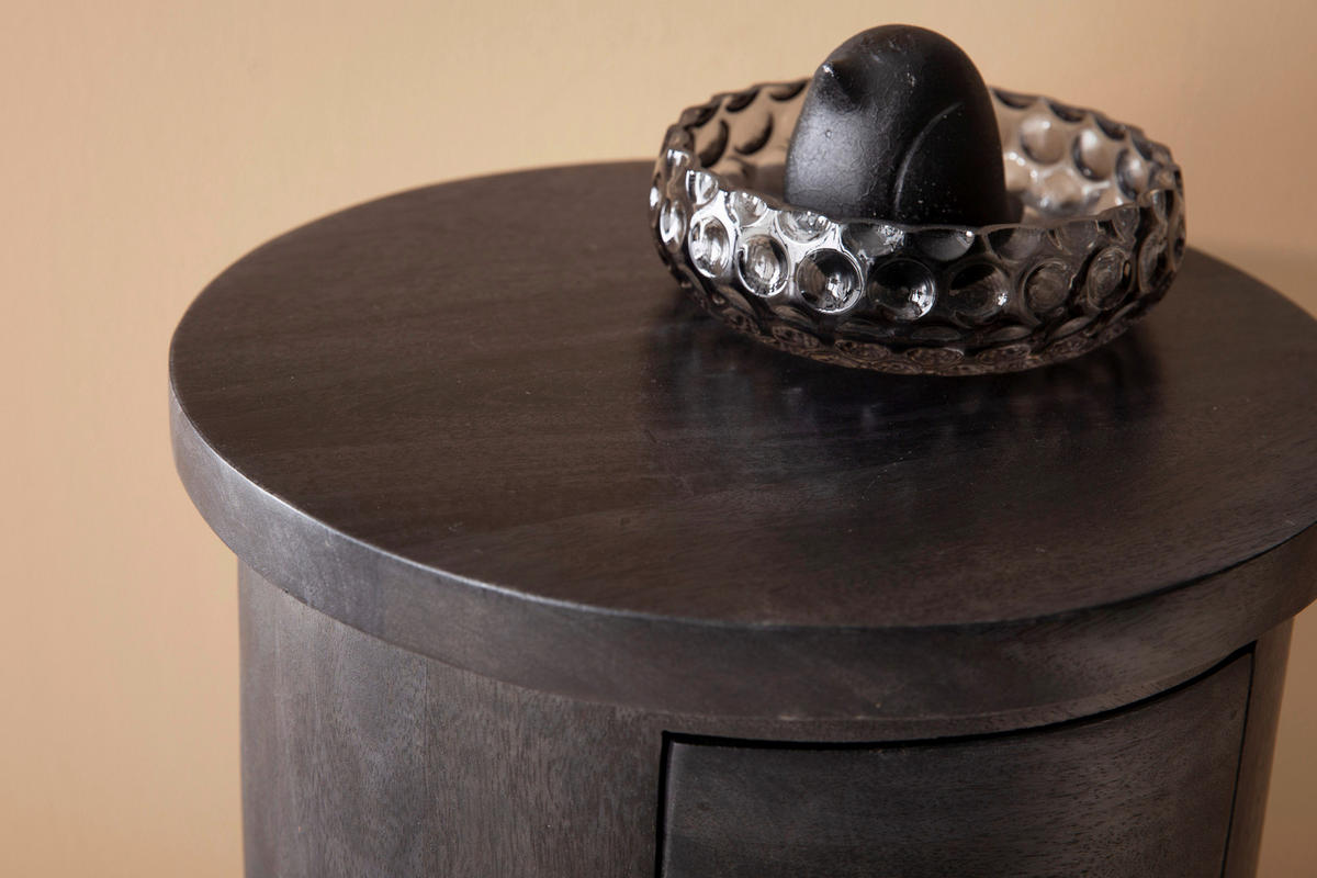 Sideboard schwarz B/H/T: ca. 34x65x34 cm Sideboard - schwarz (34,00/65,00/34,00cm) - Wohnling