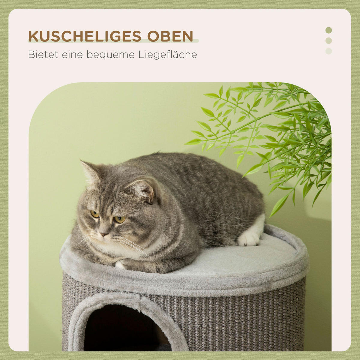 PawHut Tier-Zubehör hellgrau Edelstahl B/H/L: ca. 38x38x70 cm Kratztonne - hellgrau (70,00/38,00/38,00cm) - PawHut