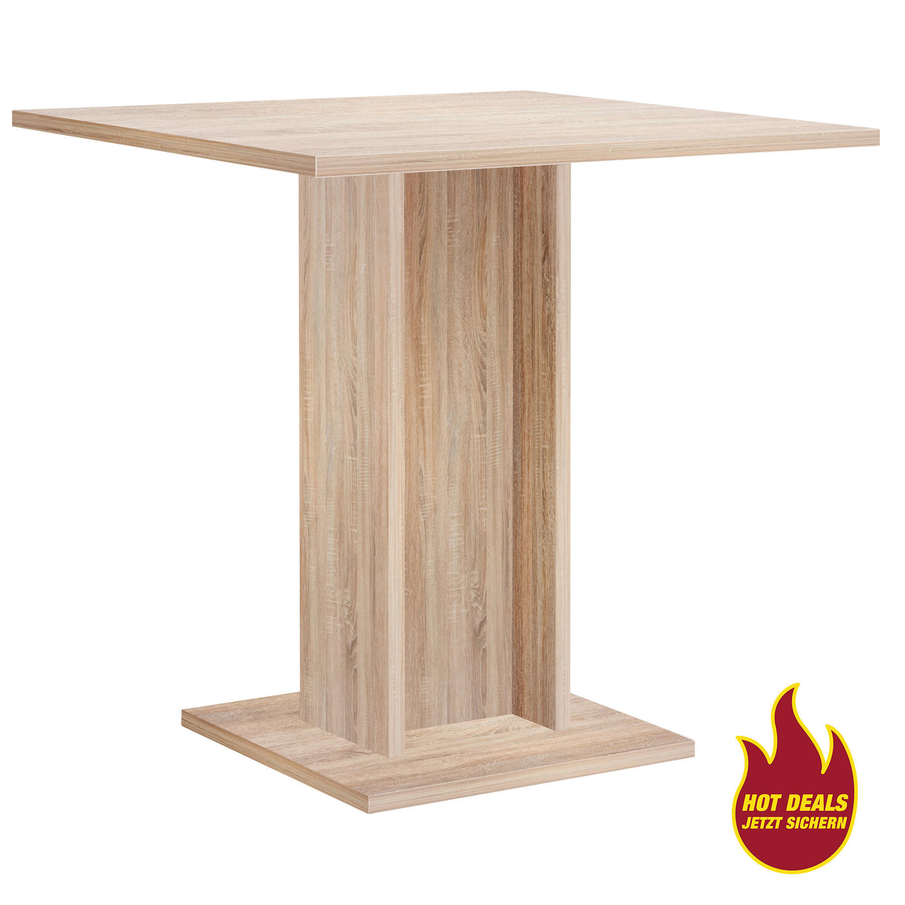 Esstisch Christina Eiche Sonoma Nachbildung B/H/T/S: ca. 80x75x80x2,2 cm Christina - Eiche (80,00/75,00/80,00cm)