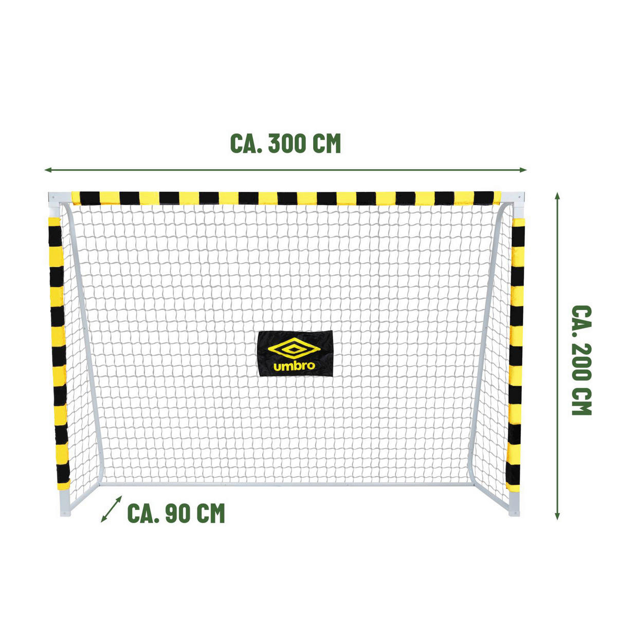 Fußballtor schwarz B/H/T: ca. 300x200x90 cm Fußballtor 300x200x90cm - gelb/schwarz (300,00/200,00/90,00cm)