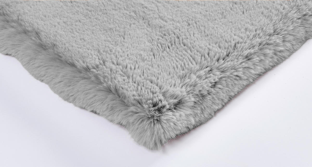 Fellimitat Bunny Deluxe grau B/L: ca. 120x170 cm Bunny Deluxe - grau (120,00/170,00cm)