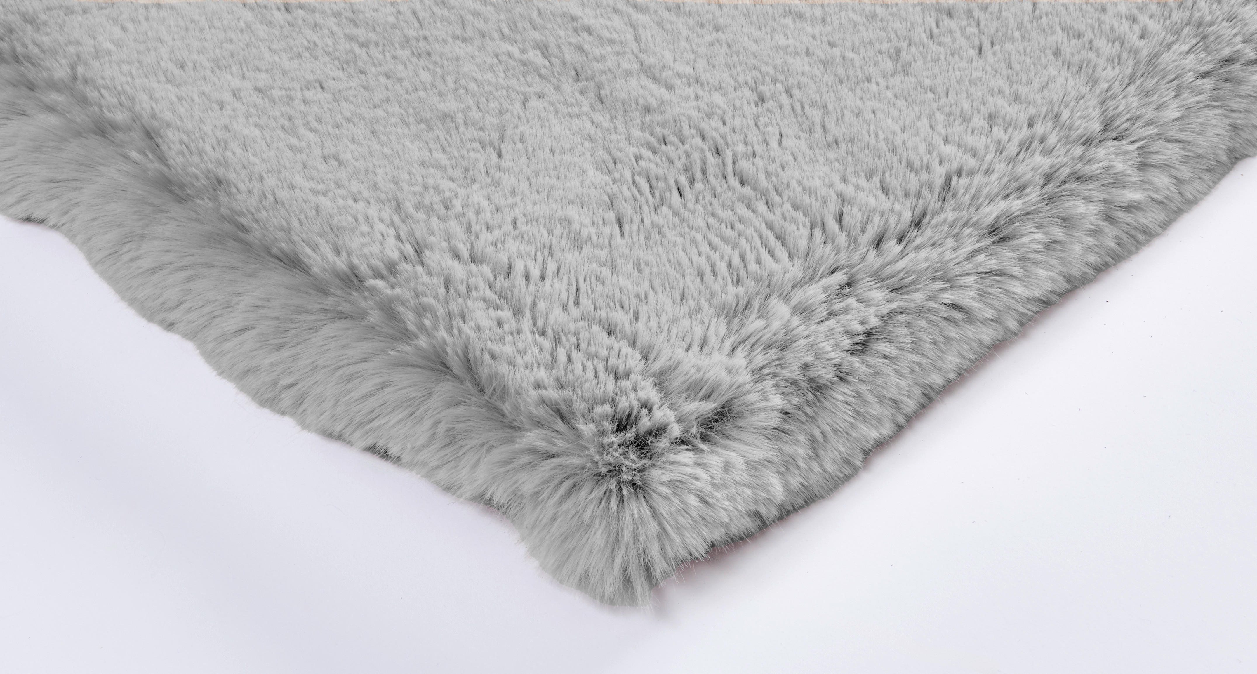 Thumbnail - Fellimitat Bunny Deluxe grau B/L: ca. 160x230 cm