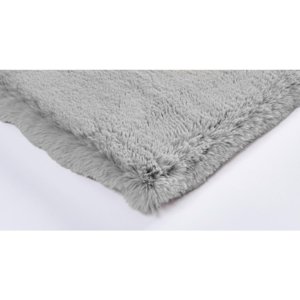 Thumbnail - Fellimitat Bunny Deluxe grau B/L: ca. 80x150 cm