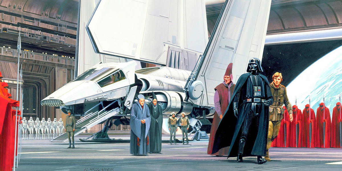 Komar Fototapete Star Wars Death Star Shuttle Dock bunt B/H: ca. 500x250 cm  ▷ online bei POCO kaufen