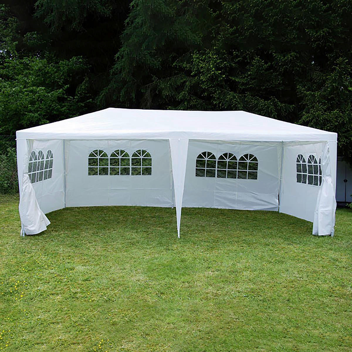 VCM Pavillon weiß Metall B/H/L: ca. 600x197x300 cm Pavillon - weiß (300,00/600,00/197,00cm) - VCM