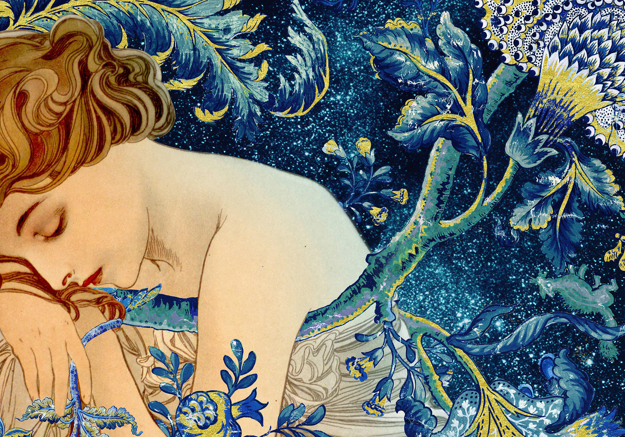 Komar Fototapete Femme d'Or B/L: ca. 200x280 cm Femme d'Or - (200,00/280,00cm) - Komar