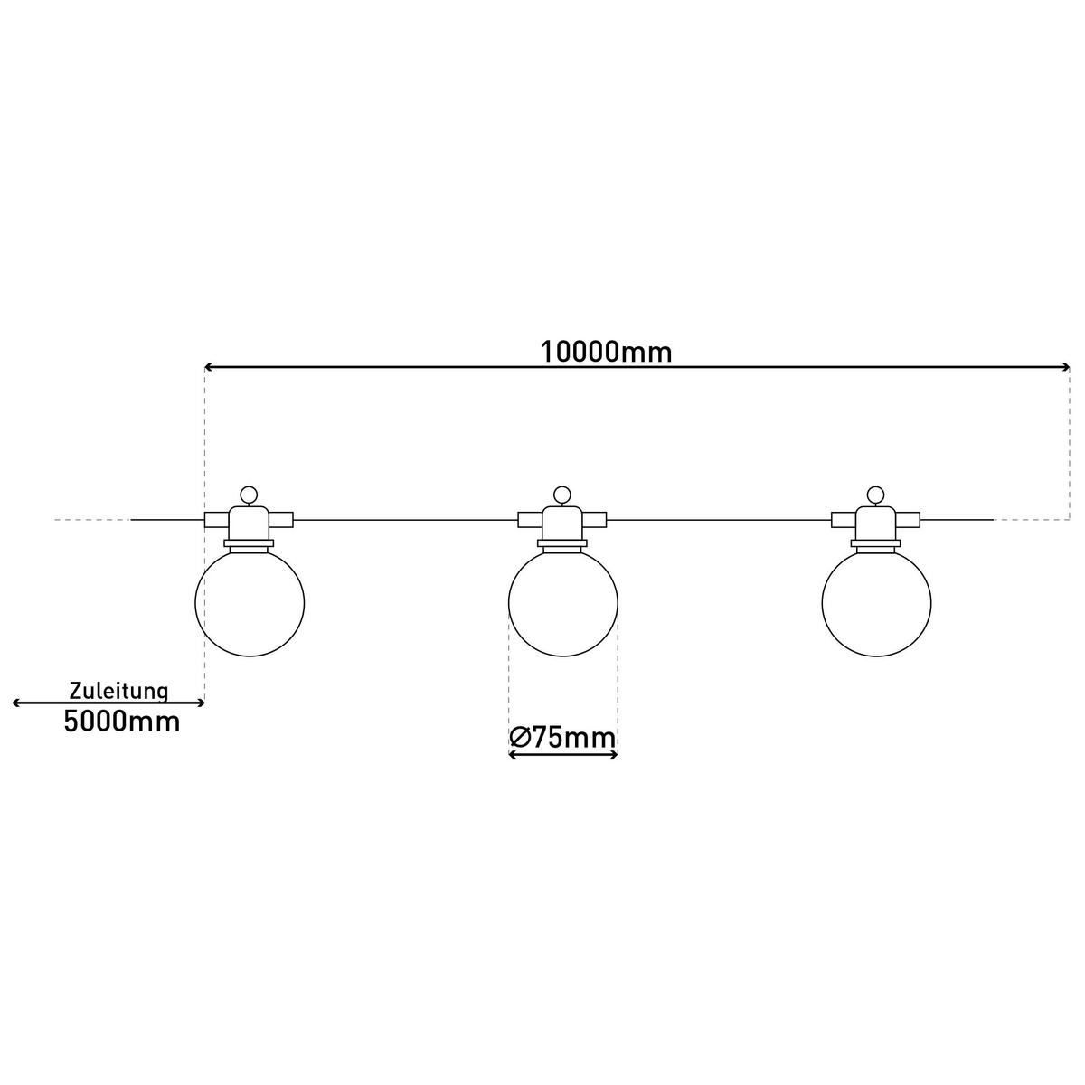 Solarleuchte 5314770 warmweiß Kunststoff B/H/T: ca. 7,5x7,5x1000 cm Cadena - warmweiß (7,50/7,50/1000,00cm) - Näve Leuchten