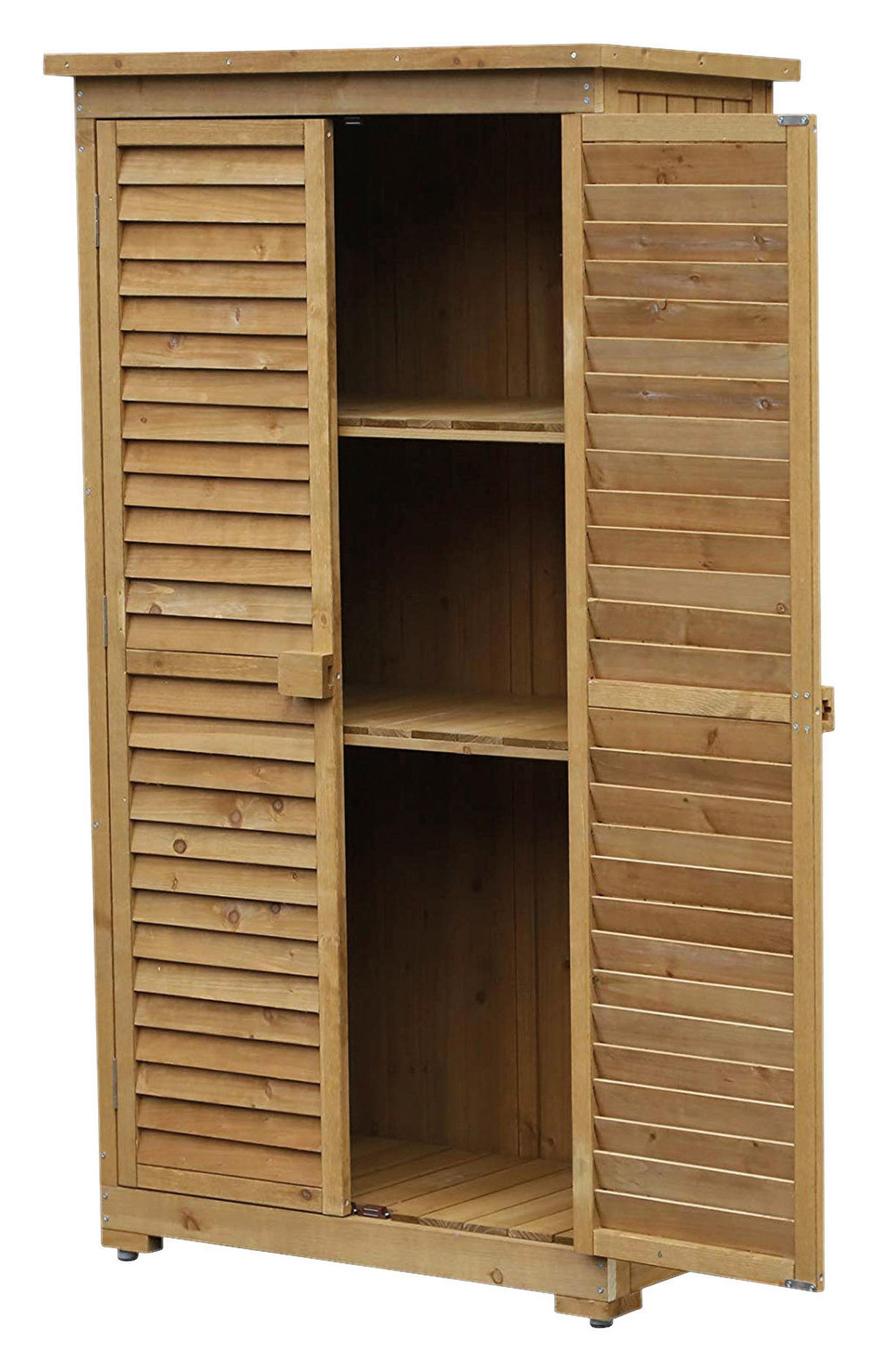 Outsunny Gartenschrank Gartenschrank - natur (87,00/46,50/160,00cm) - Outsunny