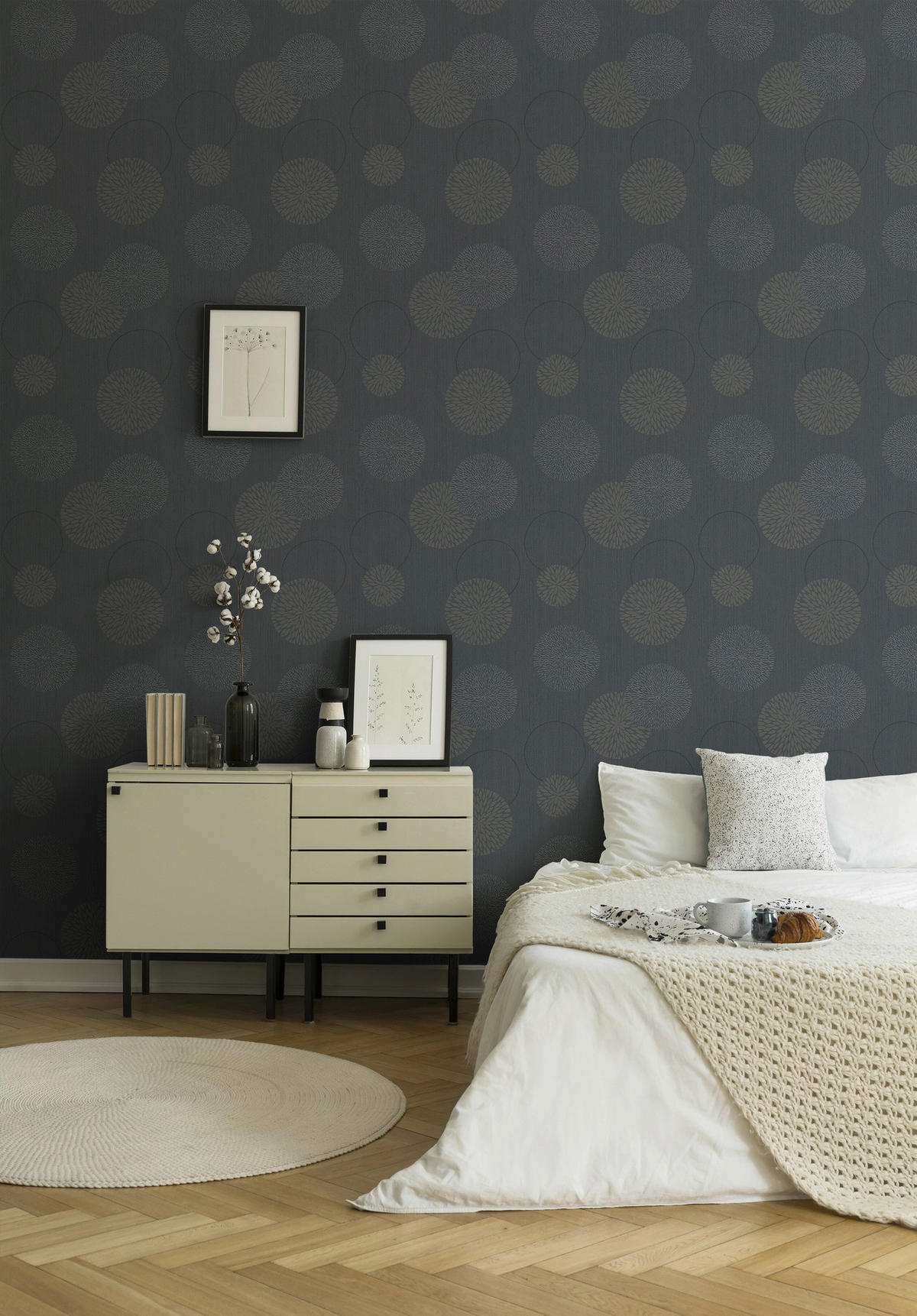 A.S.Creation Vliestapete Black & White Punkte grau B/L: ca. 53x1005 cm Black & White - grau (53,00/1005,00cm) - A.S.Creation