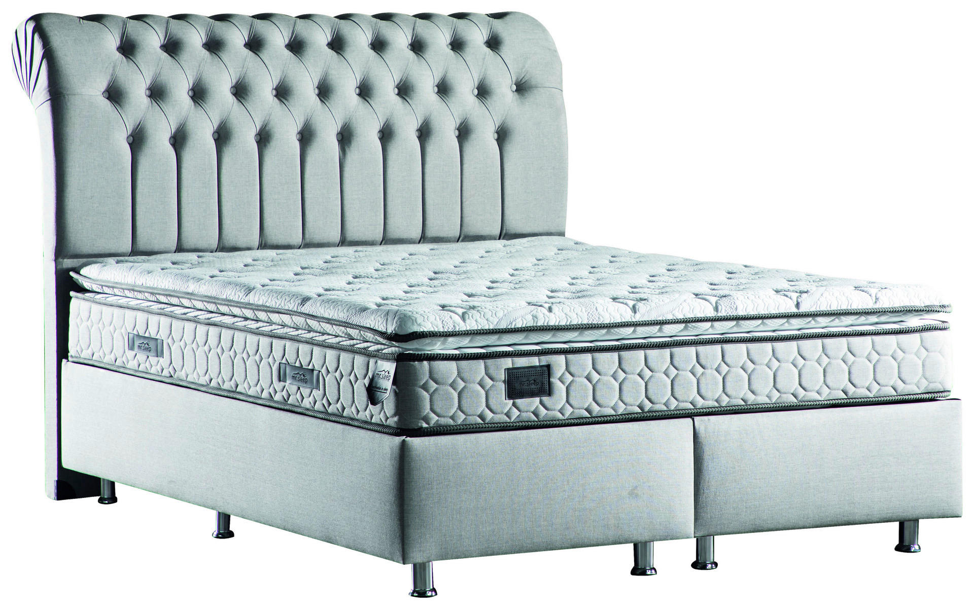 Polsterbett Elegance grau Liegefläche B/L: ca. 180x200 cm Elegance - grau (182,00cm)