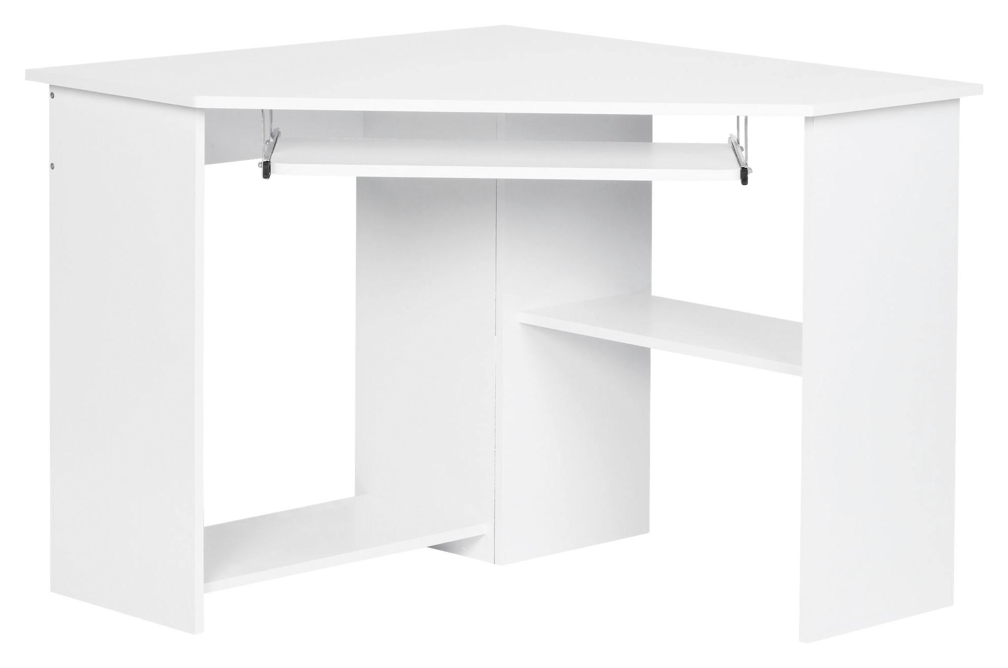 Eckschreibtisch weiß matt B/H/T: ca. 127x73x88,5 cm Eckschreibtisch - weiß (127,00/73,00/88,50cm) - Wohnling