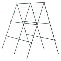 Outsunny Trellis-Rankhilfe mit Stahlrahmen grün B/H/L: ca. 100x180x180 cm Trellis-Rankhilfe_mit_Stahlrahmen - grün (180,00/100,00/180,00cm) - Outsunny
