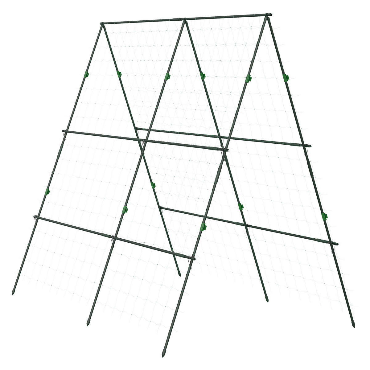 Outsunny Trellis-Rankhilfe mit Stahlrahmen grün B/H/L: ca. 100x180x180 cm Trellis-Rankhilfe_mit_Stahlrahmen - grün (180,00/100,00/180,00cm) - Outsunny