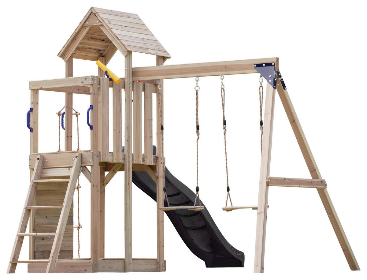 AXI Spielturm Moos braun B/H/L: ca. 342x267x375 cm Moos - braun/grau (375,00/342,00/267,00cm) - AXI